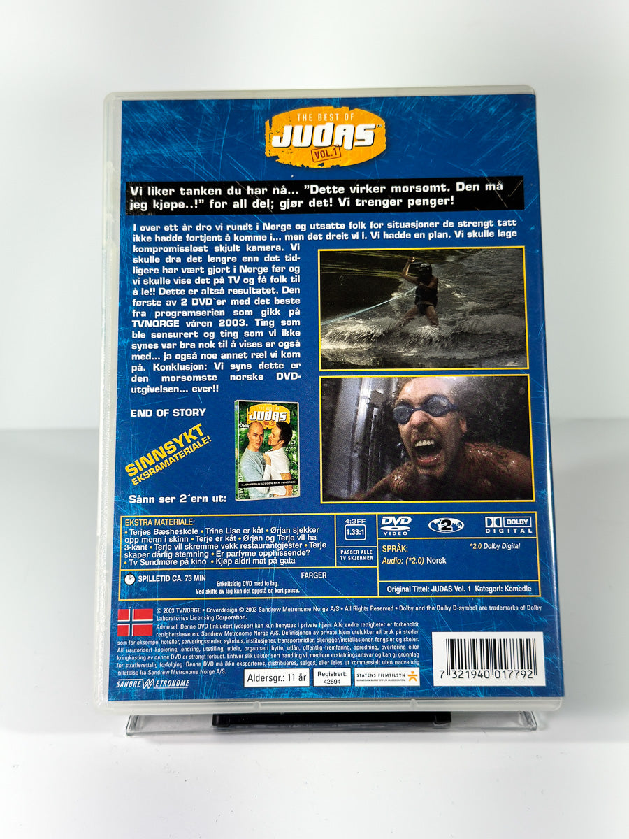 Bakside av cover til The Best of Judas Vol 1, bruktfilm på DVD hos Brukbar Film