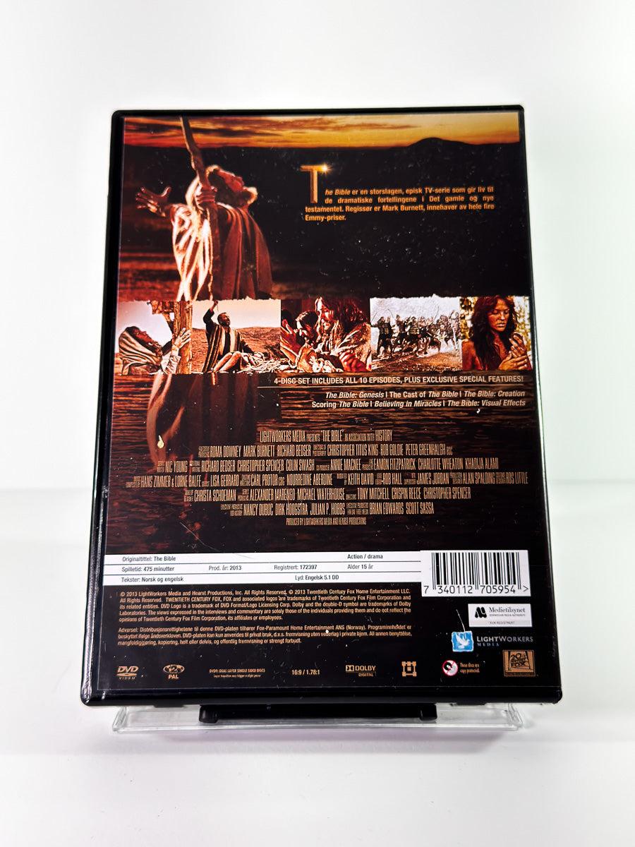 Bakside av cover til The Bible, brukt original DVD hos Brukbar Film