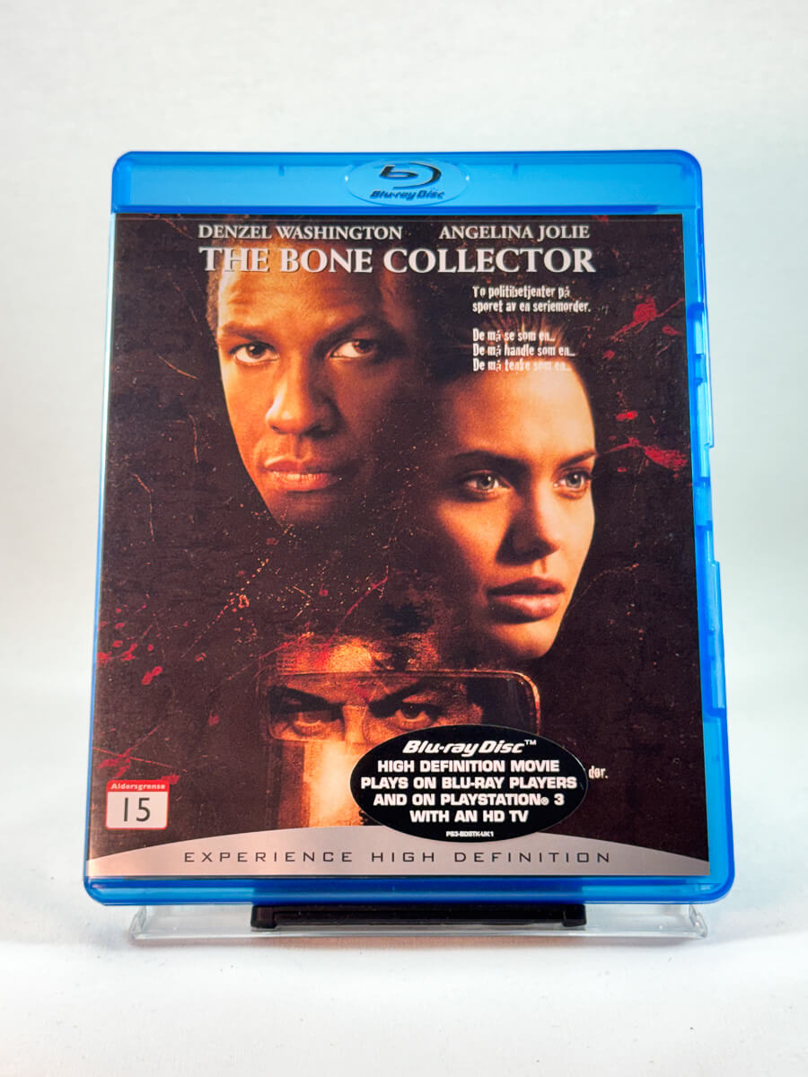 Forside av cover til The Bone Collector, brukt Blu-ray hos Brukbar Film