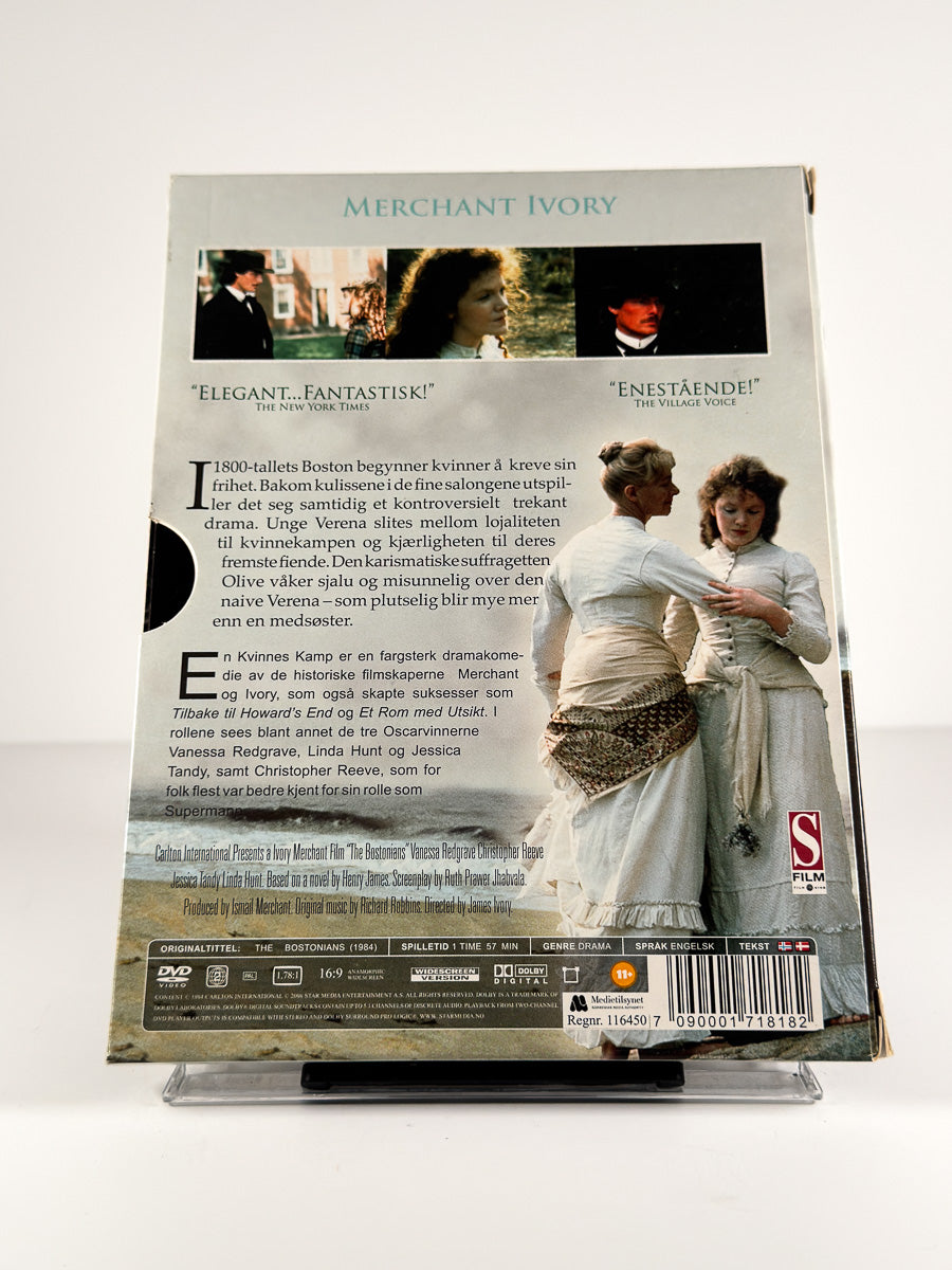 Bakside av cover til The Bostonians på DVD