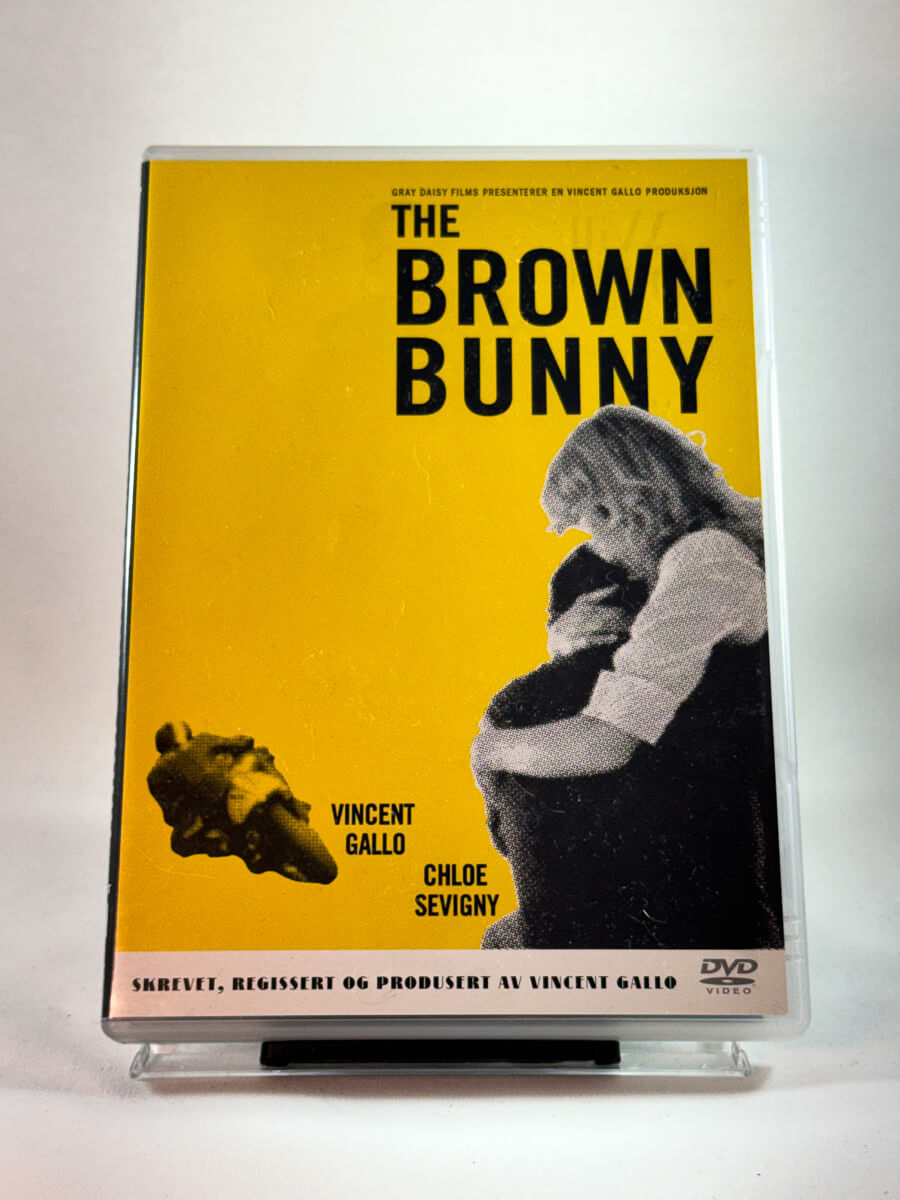 Forside av cover til The Brown Bunny, brukt DVD hos Brukbar Film