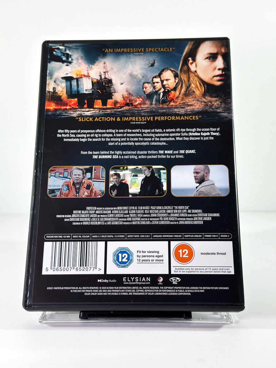 Bakside av cover til The Burning Sea på DVD