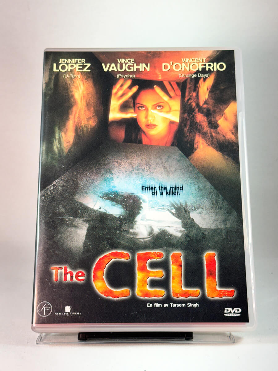 Forside av cover til The Cell, brukt original DVD hos Brukbar Film