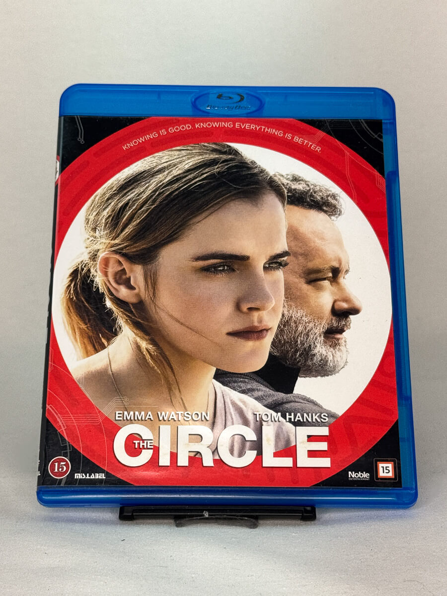 Forside av Blu-ray-cover til The Circle – teknologisk thriller med Emma Watson og Tom Hanks, brukt film hos Brukbar Film.