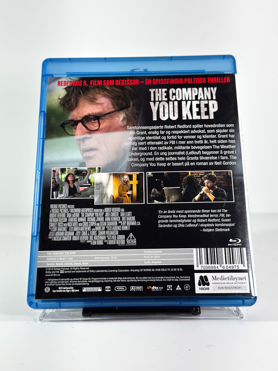 Bakside av cover til The Company You Keep på Blu-ray