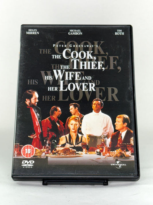 DVD-forside til filmen The Cook, the Thief, His Wife and Her Lover
Originalt cover brukt for produktbilde i nettbutikken Brukbar Film