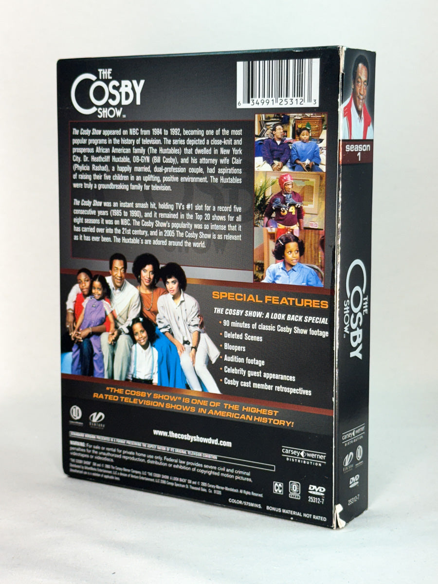 Bakside av DVD-cover til The Cosby Show – Season 1, klassisk amerikansk sitcom – kjøp brukt film hos Brukbar Film