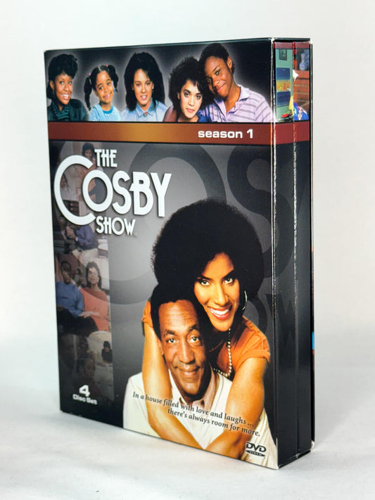 Forside av The Cosby Show – Season 1 DVD-cover, amerikansk familiekomedie – brukte TV-serier hos Brukbar Film