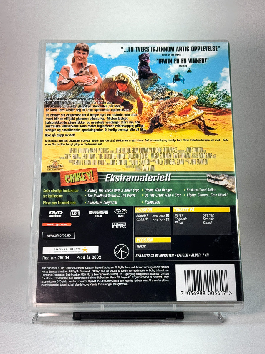 Bakside av cover til The Crocodile Hunter: Collision Course, bruktfilm på DVD hos Brukbar Film