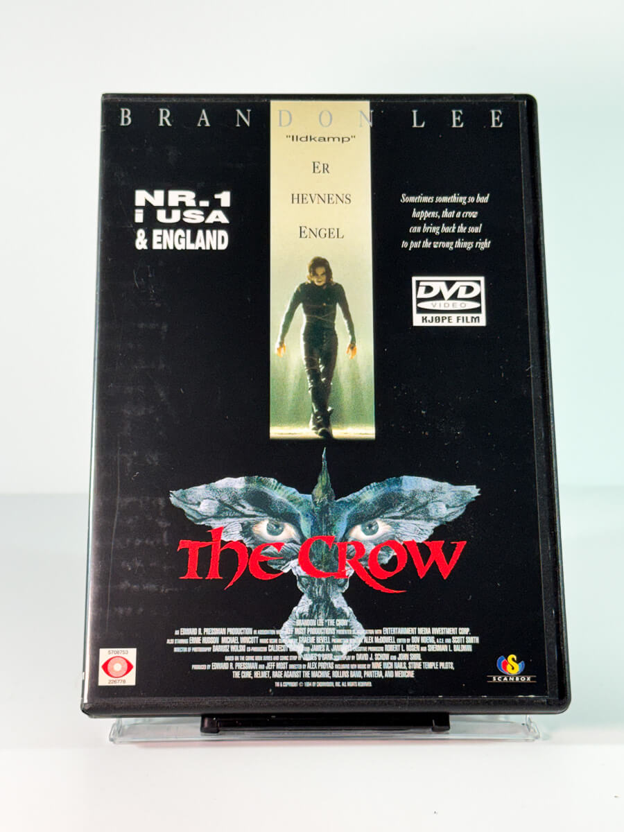 Forside av cover til The Crow, bruktfilm på DVD hos Brukbar Film
