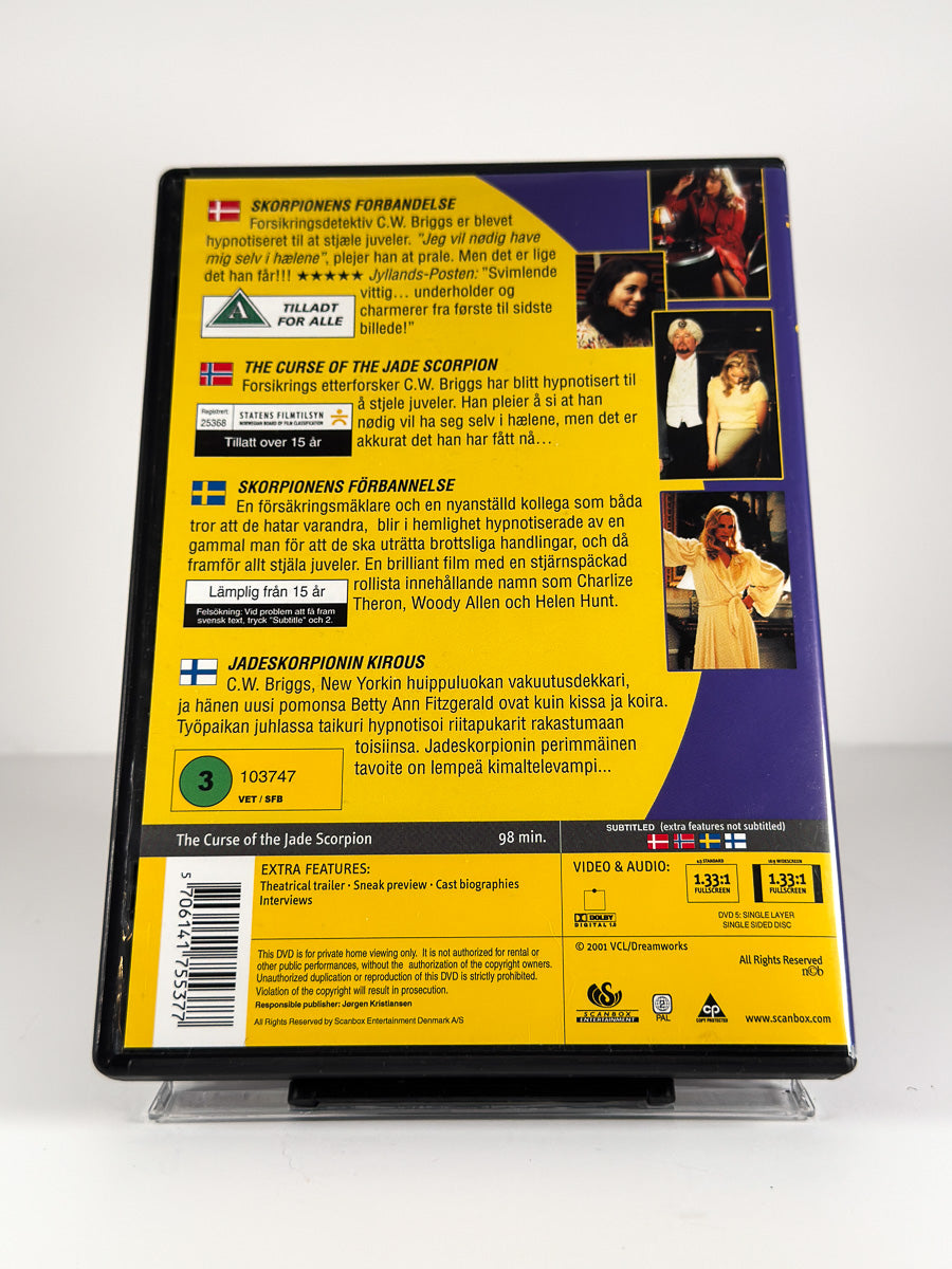 Bakside av cover til The Curse of the Jade Scorpion på DVD