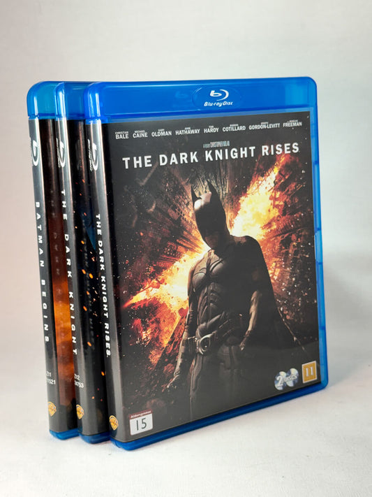 The Dark Knight trilogien samlet, brukte Blu-ray filmer hos Brukbar Film