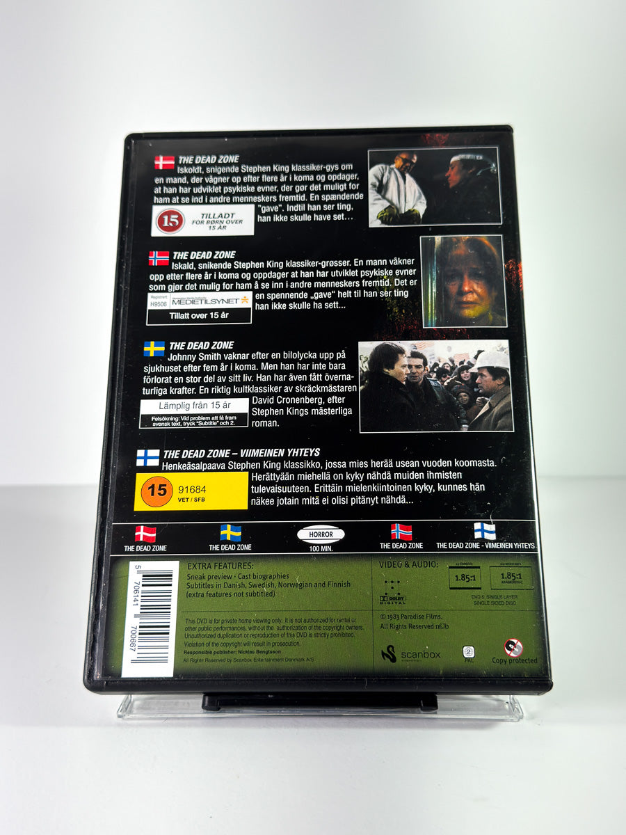 Bakside av cover til The Dead Zone på DVD