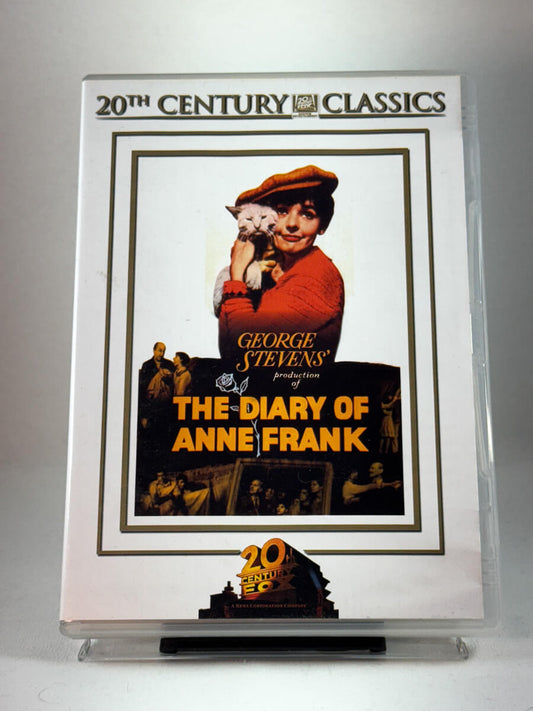 Forside av DVD-cover til The Diary of Anne Frank, brukt klassikerutgivelse fra 20th Century Classics – filmcover hos Brukbar Film.