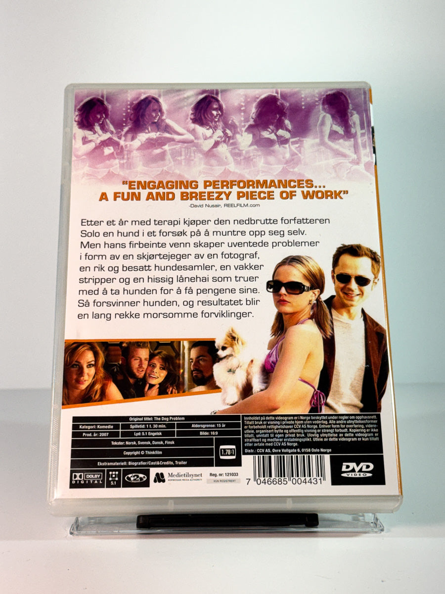 Bakside av cover til The Dog Problem, bruktfilm hos nettbutikken Brukbar Film
