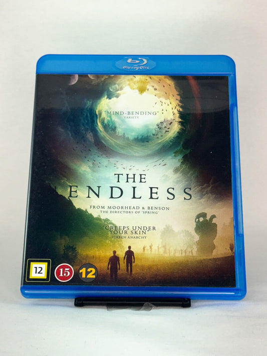 Forside av The Endless Blu-ray-cover – brukt sci-fi/mystery-film fra Justin Benson og Aaron Moorhead, hos Brukbar Film