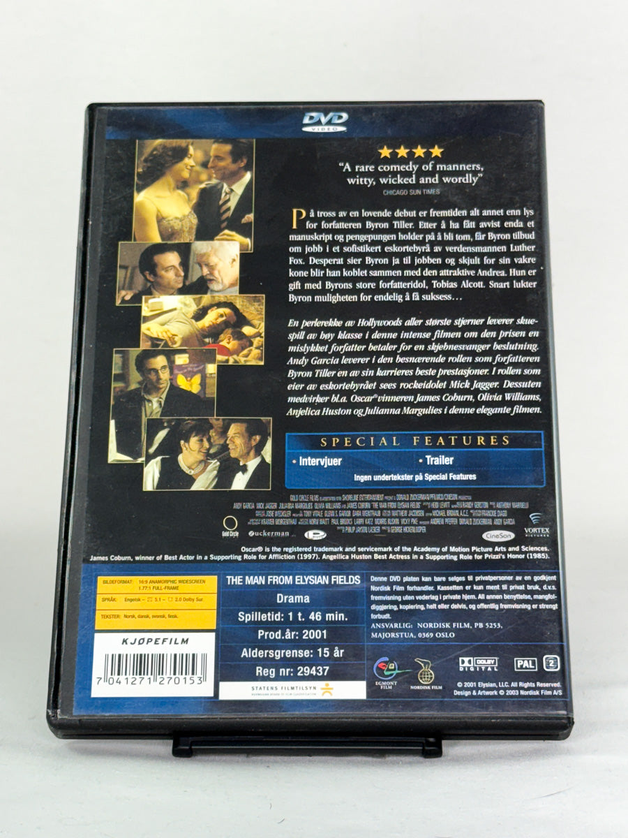 DVD-cover-bakside til filmen The Escort – Brukt DVD fra nettbutikken Brukbar Film