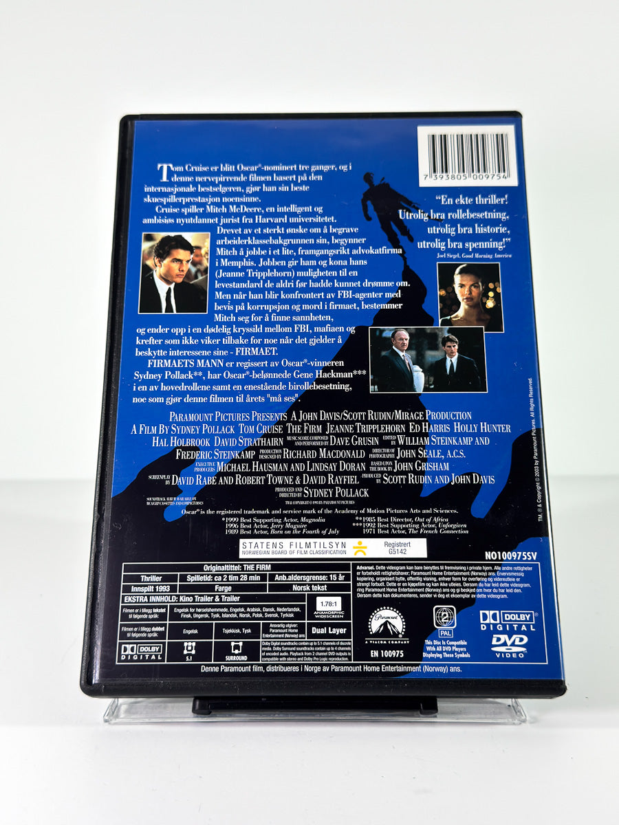 Bakside av cover til The Firm på DVD