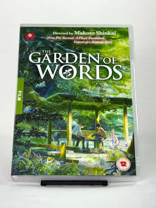 Brukt DVD-film The Garden of Words – forside av filmcover, kjøp originale brukte DVD og Blu-ray hos Brukbar Film