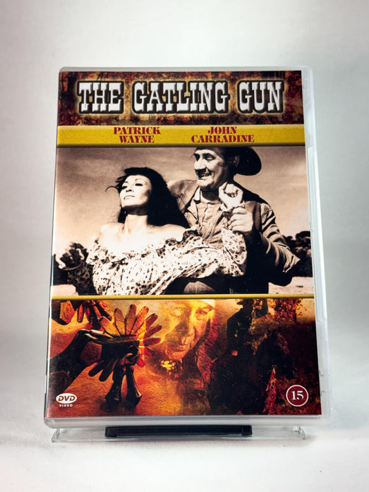 Forside av cover til The Gatling Gun, brukt DVD hos Brukbar Film