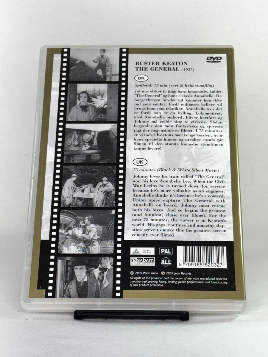 DVD-bakside til filmen The General
Originalt bruktfilm cover for produktbilde i nettbutikken Brukbar Film 