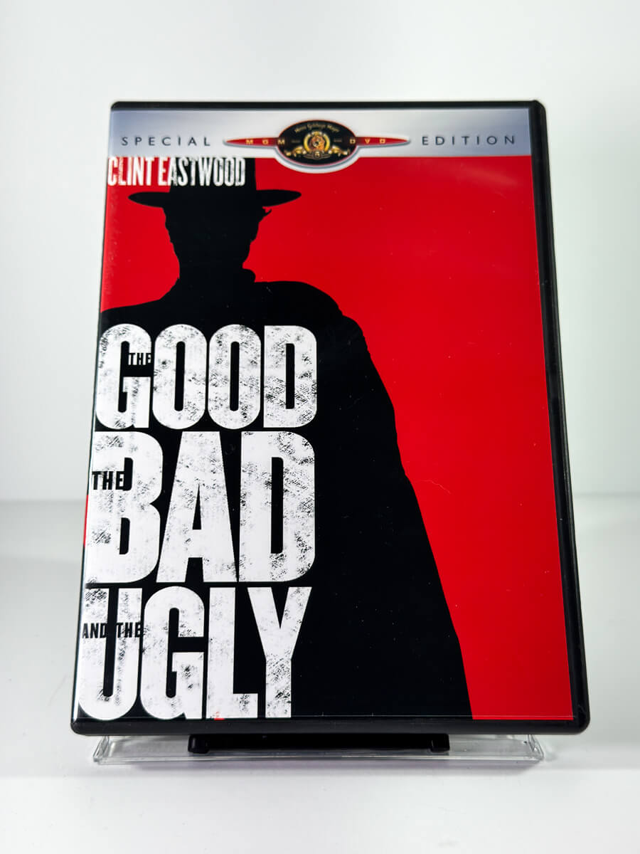 Forside av cover til The Good, the Bad and the Ugly på DVD hos Brukbar Film