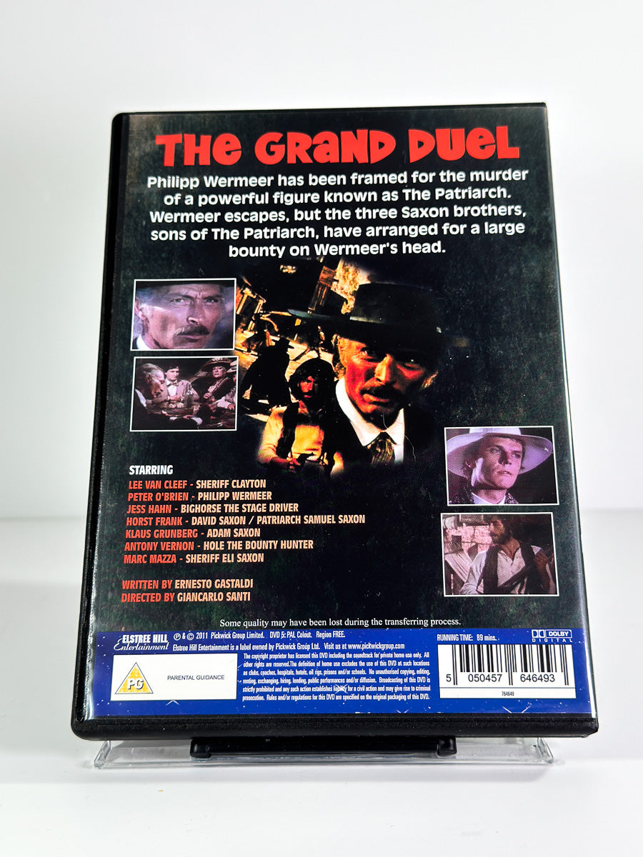 Bakside av cover til The Grand Duel på DVD