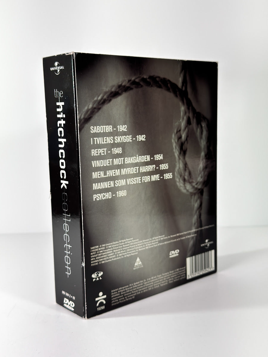 Forside av cover til The Hitchcock Collection, brukt DVD hos Brukbar Film