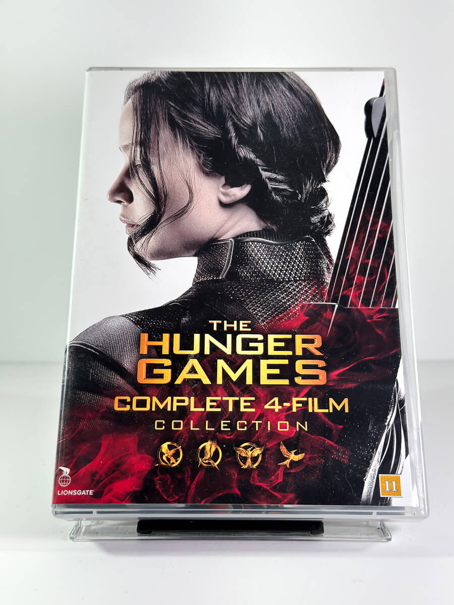 Forside av cover til The Hunger Games – Complete 4-Film Collection, brukt DVD hos Brukbar Film