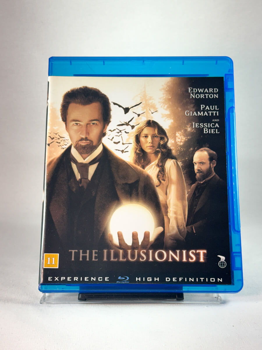 Forside av cover til The Illusionist, brukt Blu-ray hos Brukbar Film