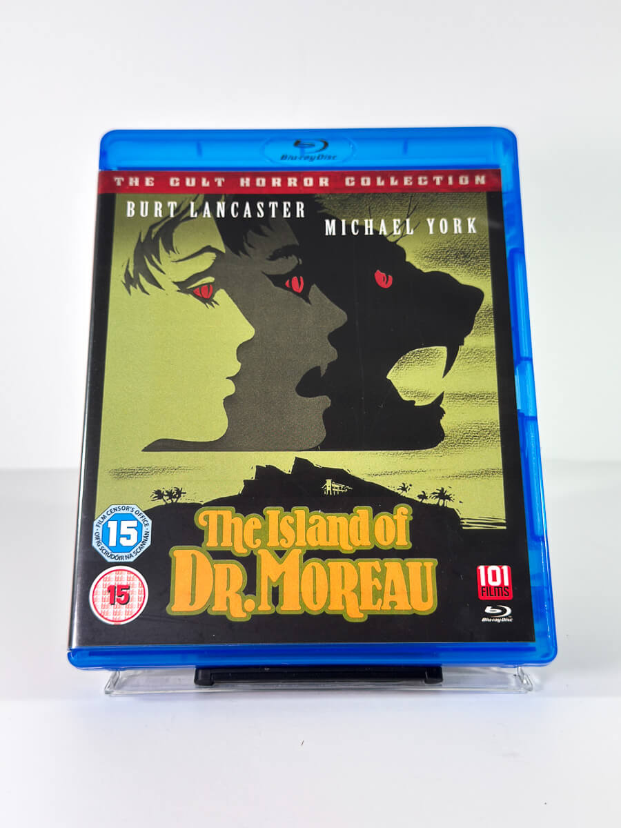 Forside av cover til The Island of Dr. Moreau på Blu-ray