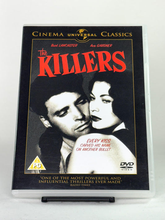 Brukt DVD-film The Killers – forside av klassisk film noir-cover, kjøp brukte krimklassikere på DVD hos Brukbar Film
