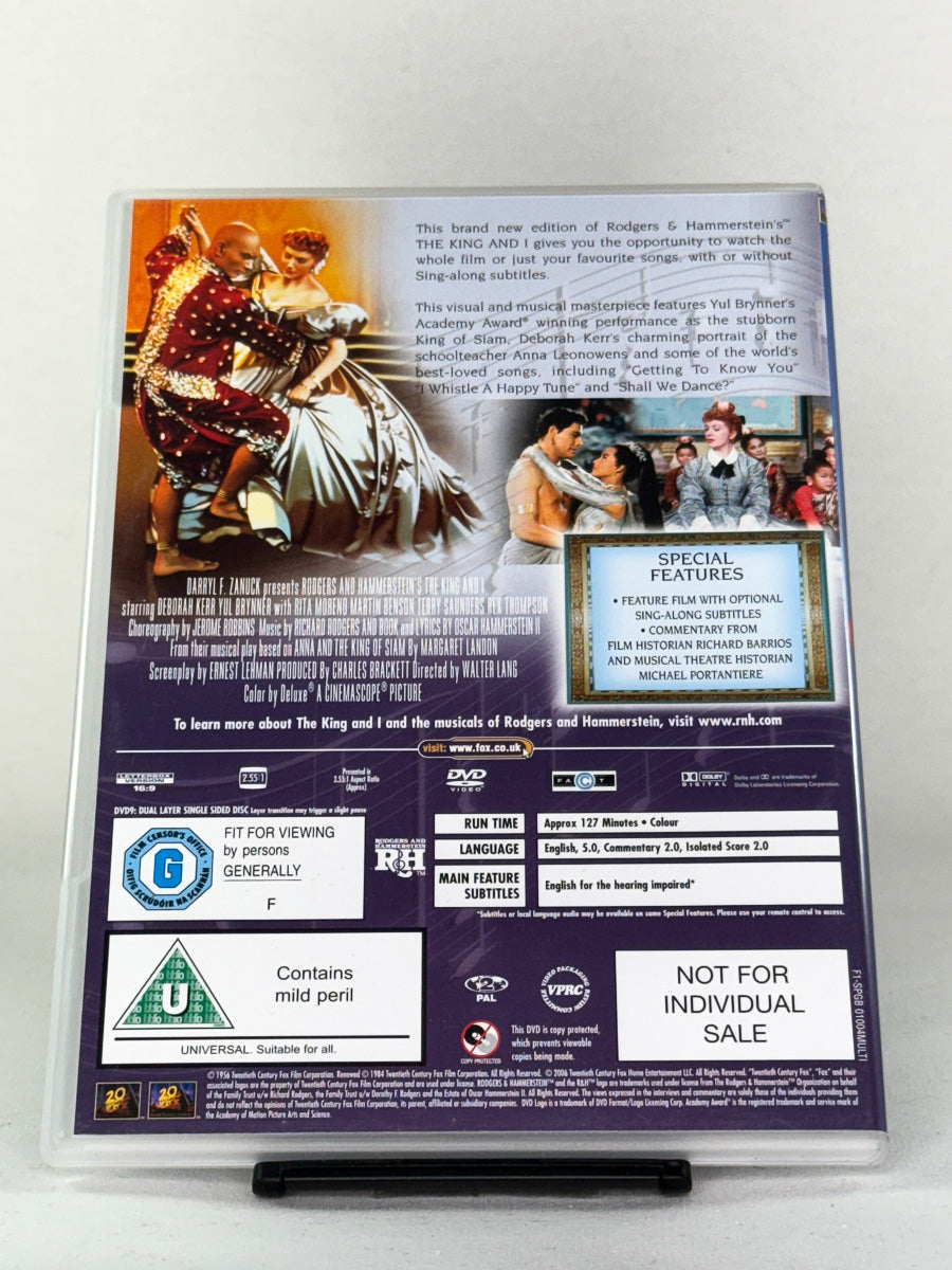 Baksidebilde av The King and I DVD – klassisk musikal tilgjengelig som brukt DVD hos Brukbar Film
