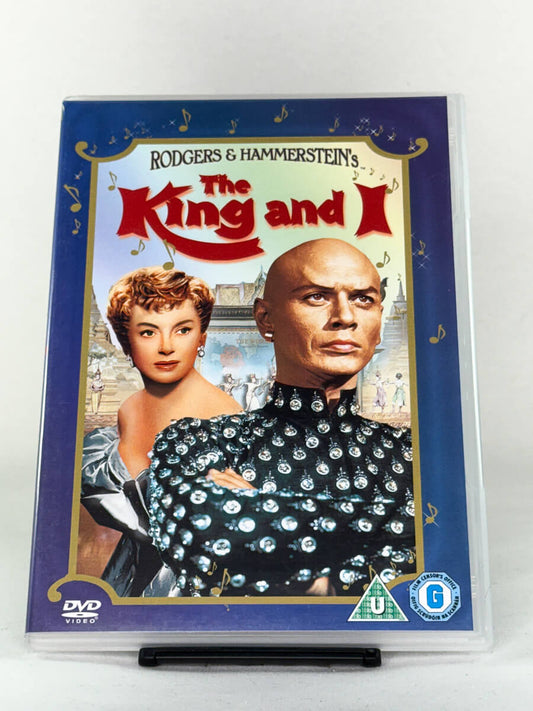 Forside av DVD-cover til The King and I – Rodgers & Hammerstein-musikal med Yul Brynner og Deborah Kerr, brukt film fra Brukbar Film