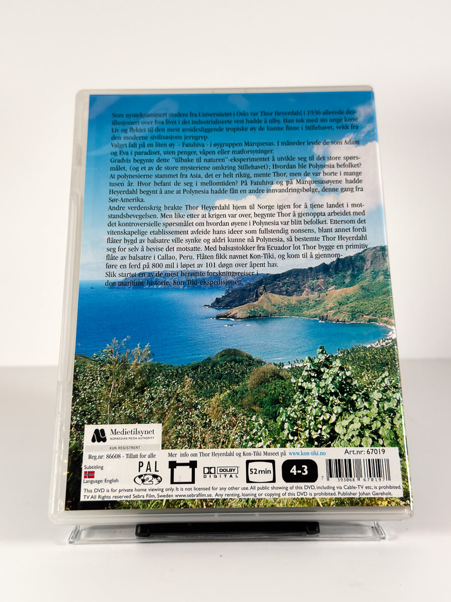 Bakside av cover til The Kon-Tiki Man – Billett till paradiset på DVD