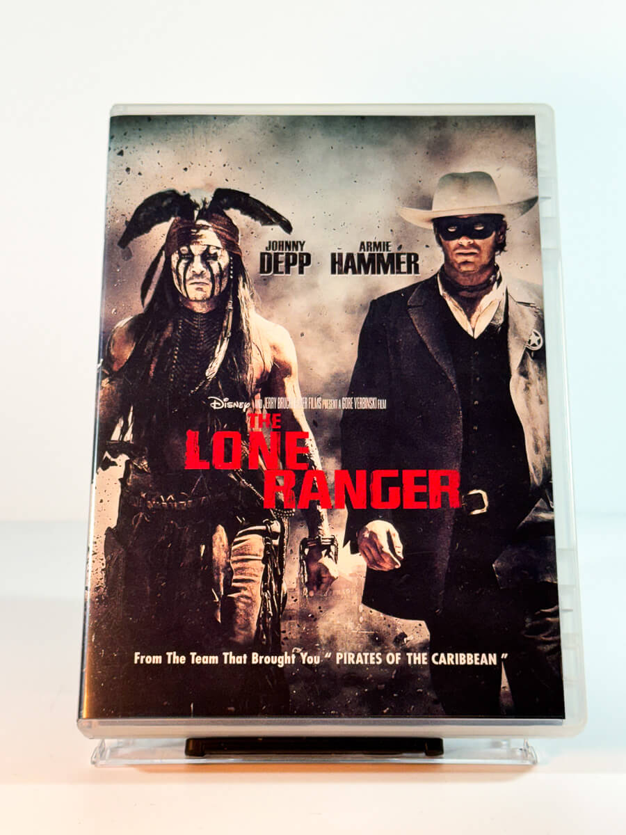 Forside av cover til the lone ranger, brukt DVD hos Brukbar Film