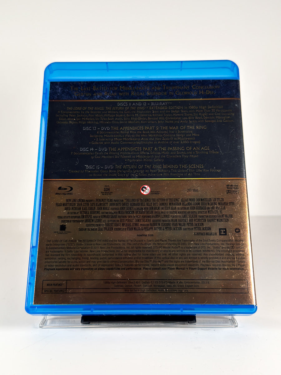 Bakside av cover til The Lord of the Rings: The Return of the King – Extended Edition på Blu-ray