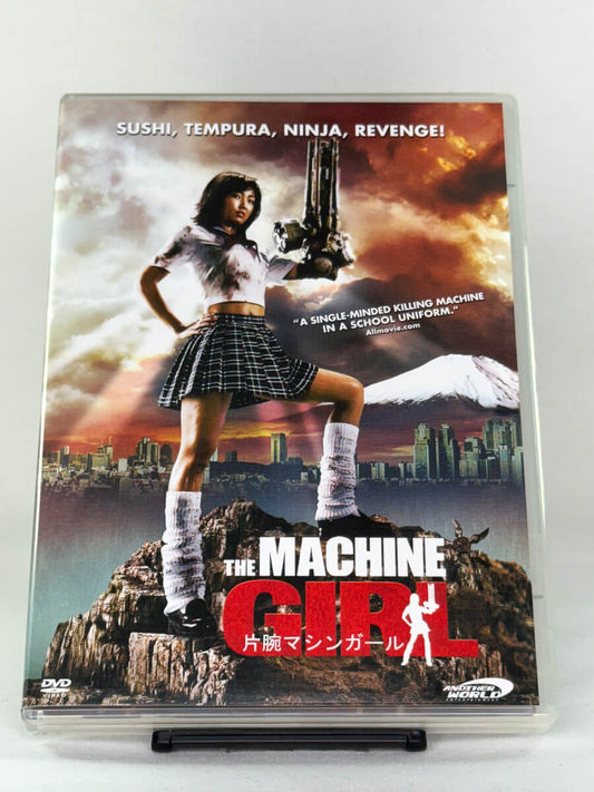 Forside av The Machine Girl – japansk action/kultfilm, brukt DVD fra Brukbar Film