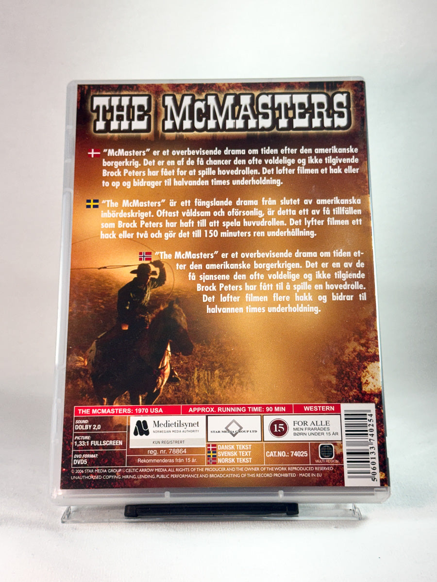 Bakside av cover til The McMasters, brukt DVD hos Brukbar Film