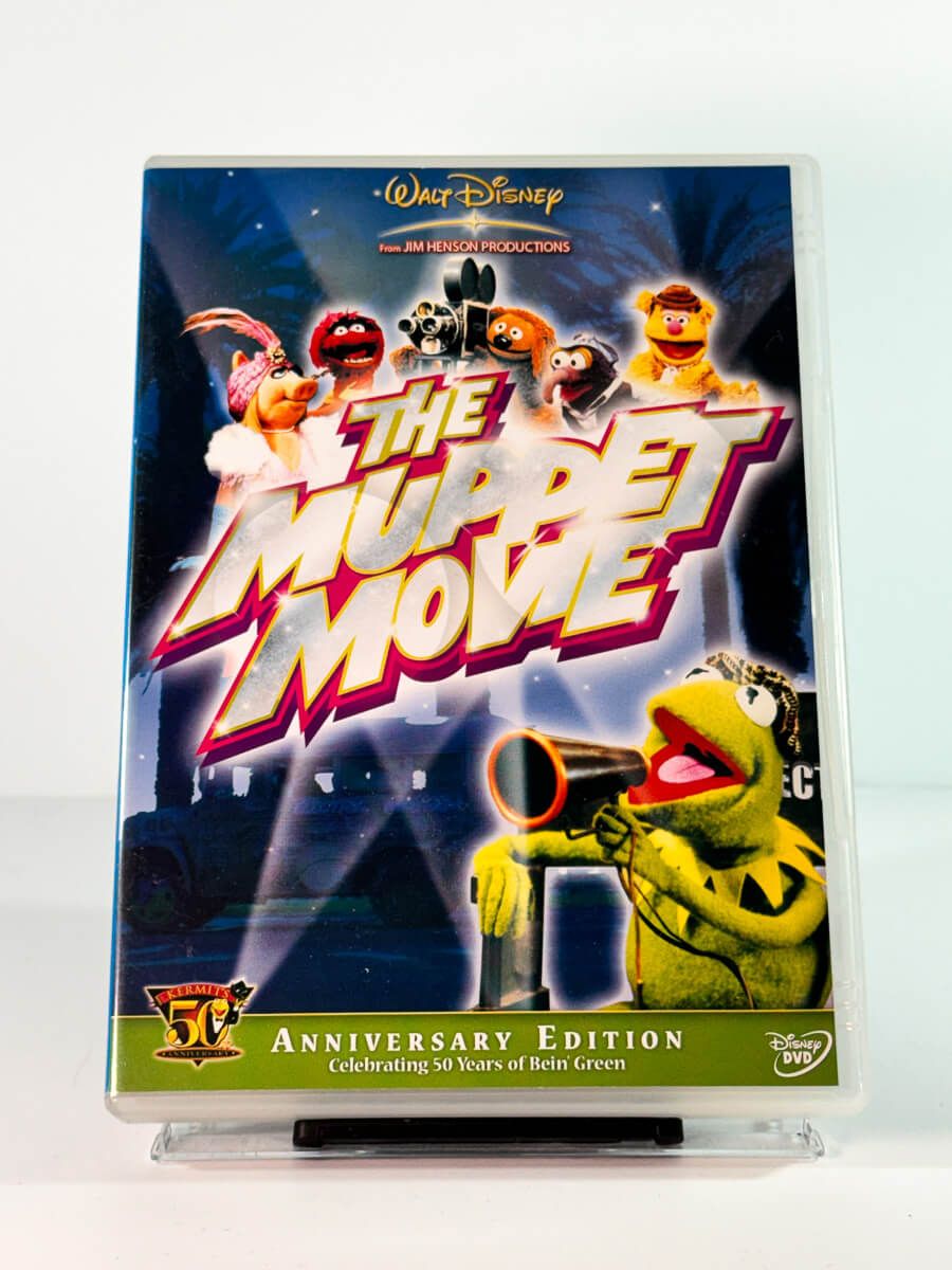 Forside av cover til the muppet movie, bruktfilm på DVD hos Brukbar Film