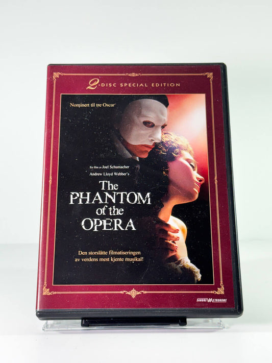 Forside av cover til the phantom of the opera, bruktfilm på DVD hos Brukbar Film