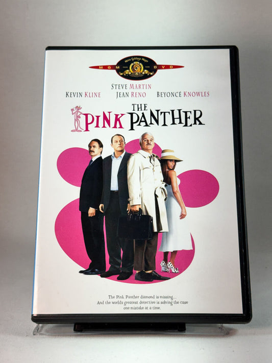 Forside av cover til The Pink Panther, brukt DVD hos Brukbar Film