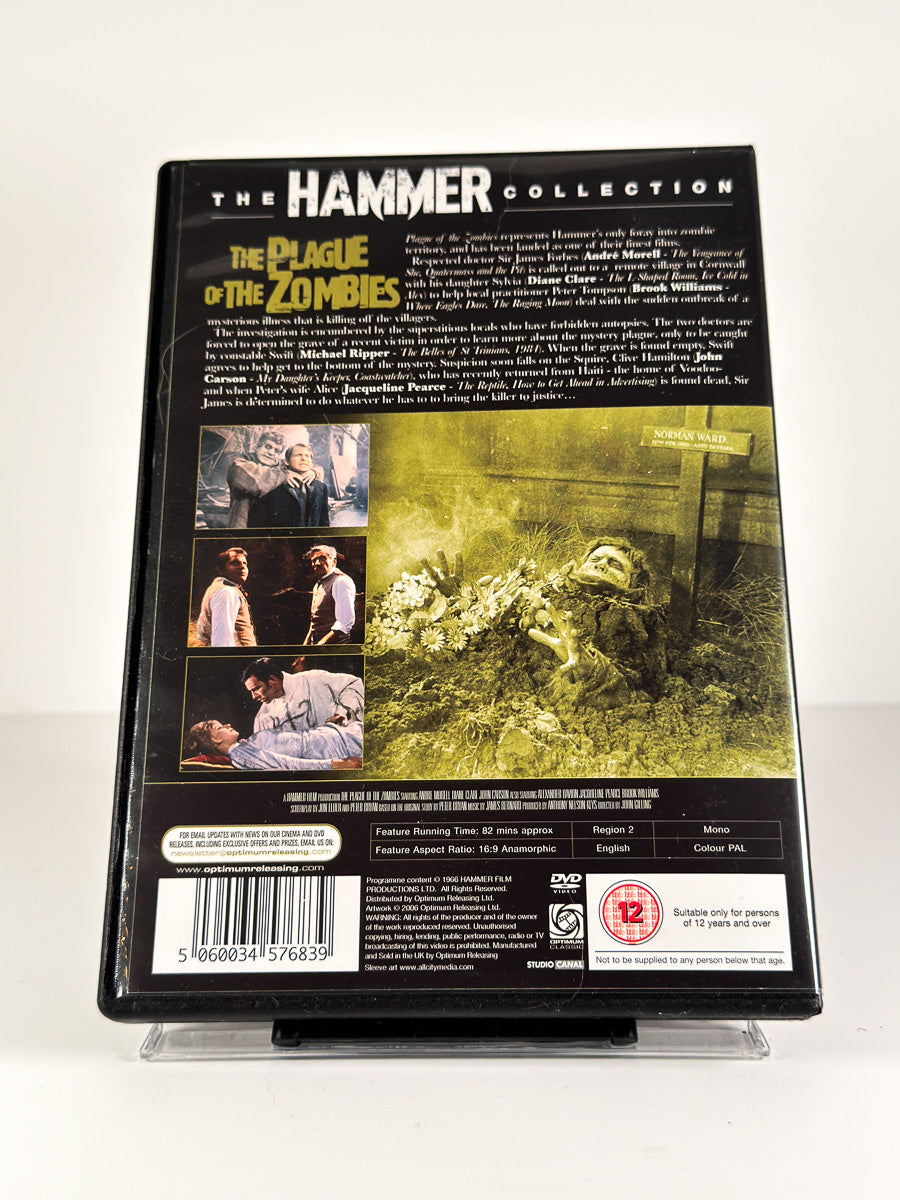 Bakside av cover til The Plague of the Zombies på DVD