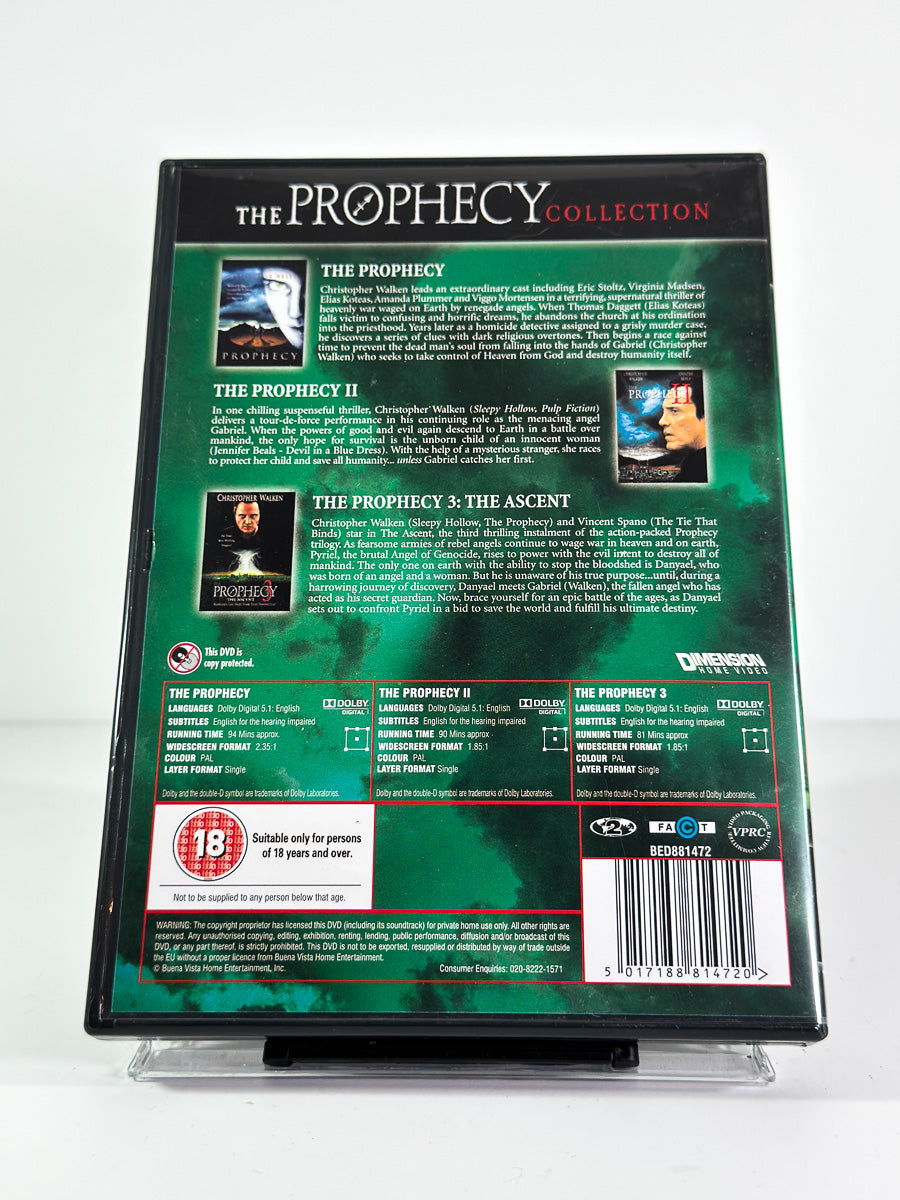 Bakside av cover til The Prophecy Collection på DVD