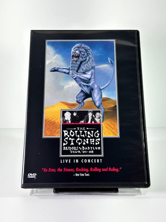 Forside av cover til The Rolling Stones: Bridges to Babylon Tour 97–98, bruktfilm hos nettbutikken Brukbar Film
