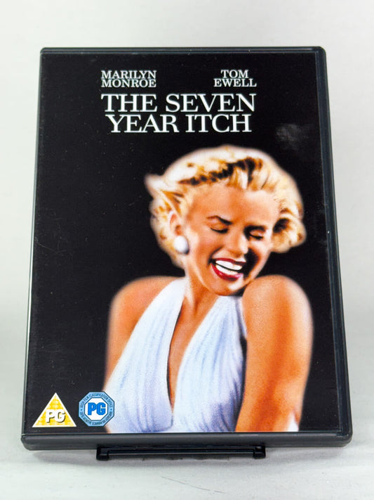 The Seven Year Itch – forside av brukt DVD-cover, ikonisk Marilyn Monroe-komedie; Brukbar Film.