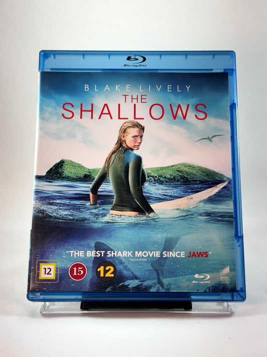 Forside av cover til The Shallows, brukt Blu-ray hos Brukbar Film