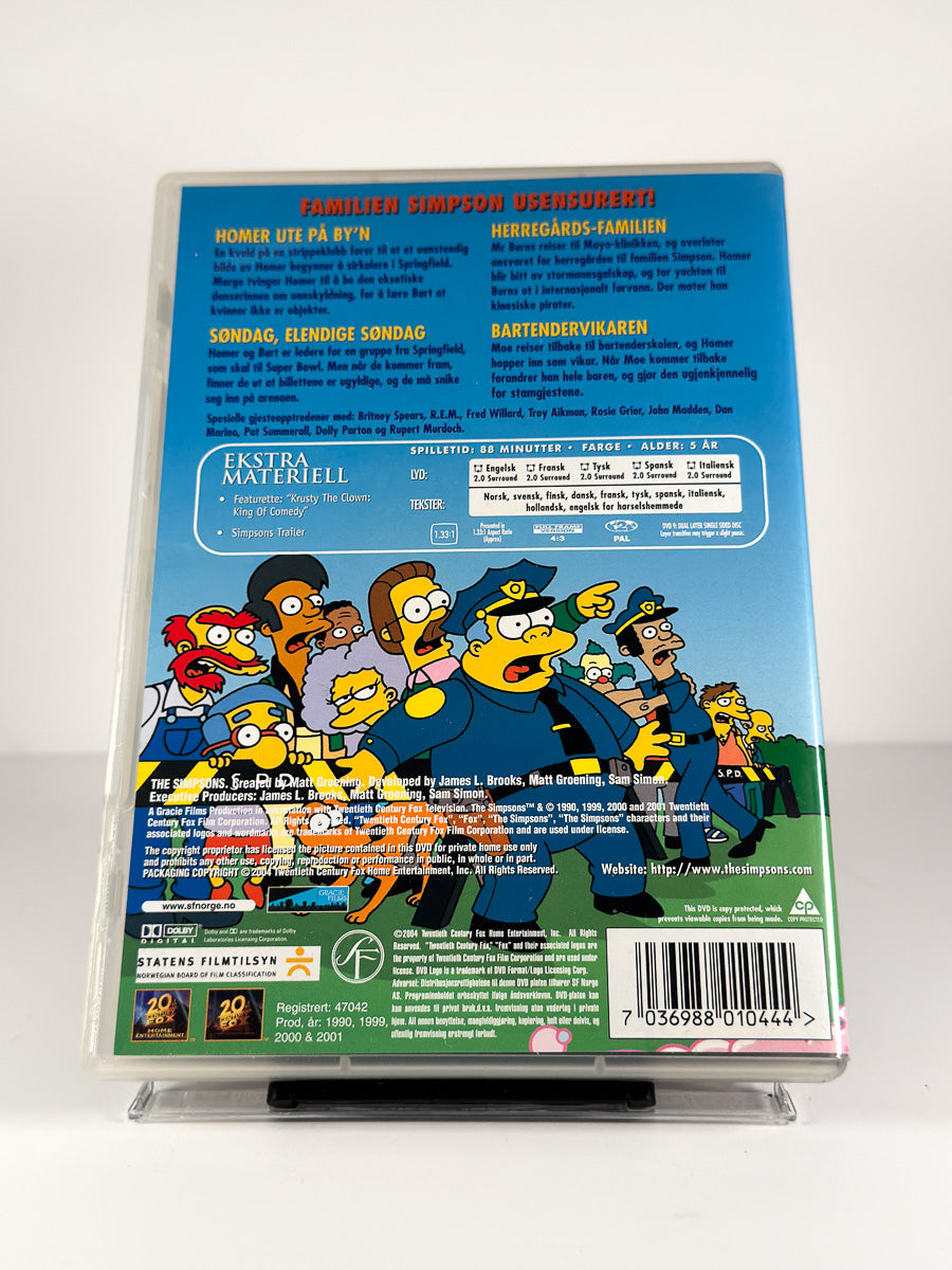 Bakside av cover til The Simpsons Gone Wild på DVD