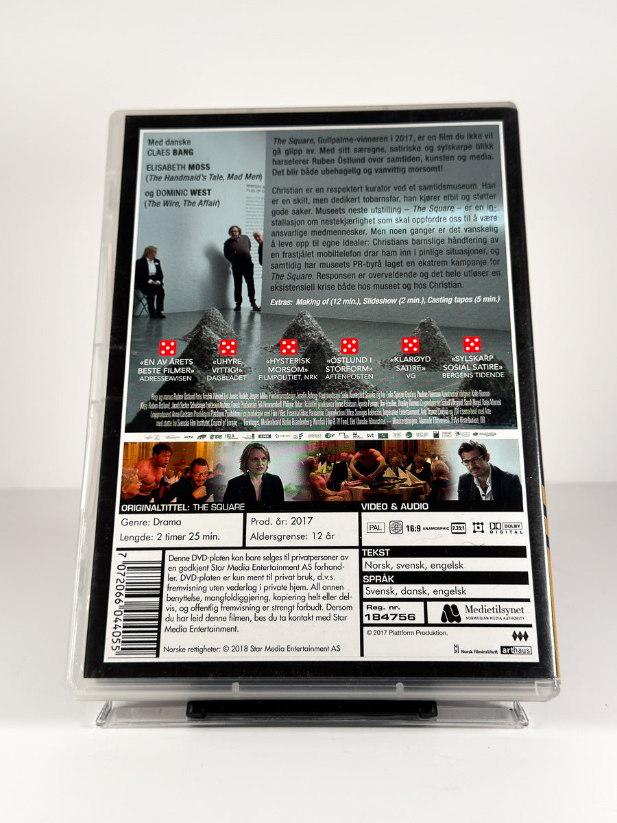 Bakside av cover til The Square på DVD