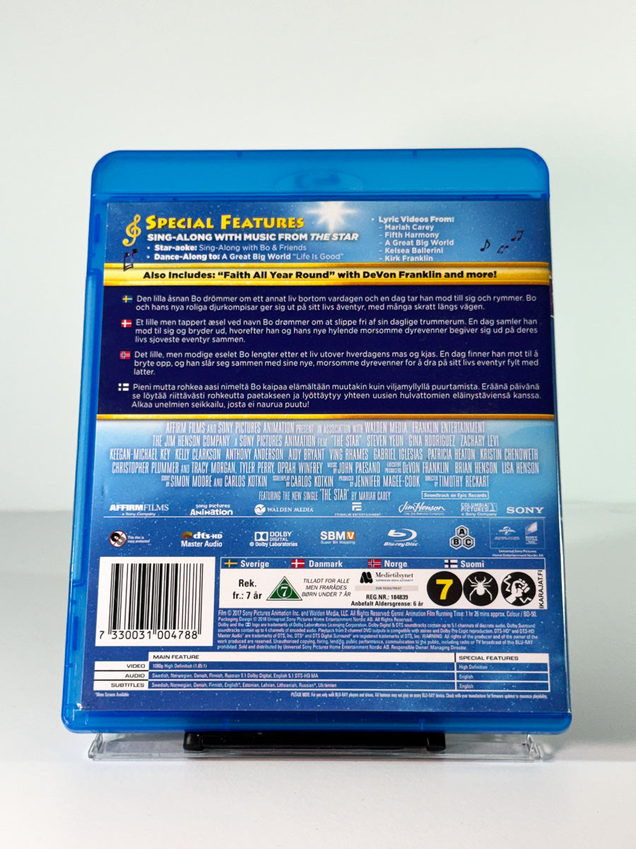 Bakside av cover til The Star på Blu-ray